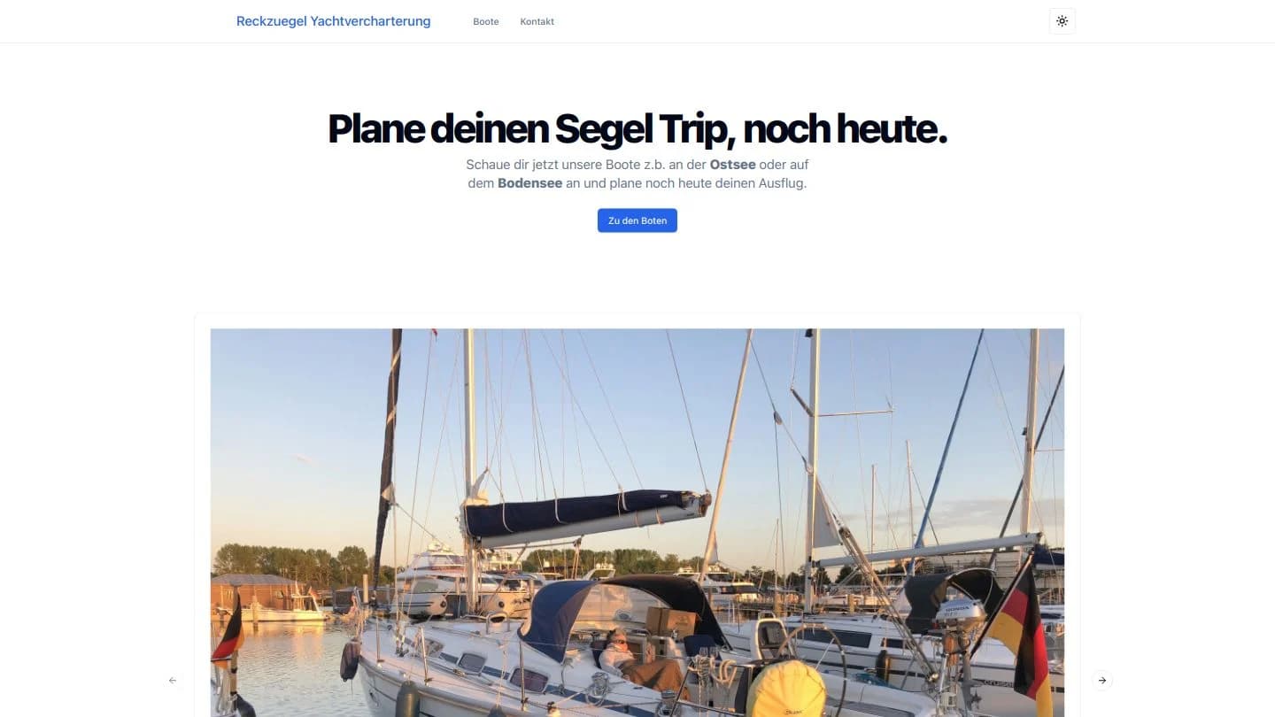 Reckzügel Yachtvercharterung screenshot